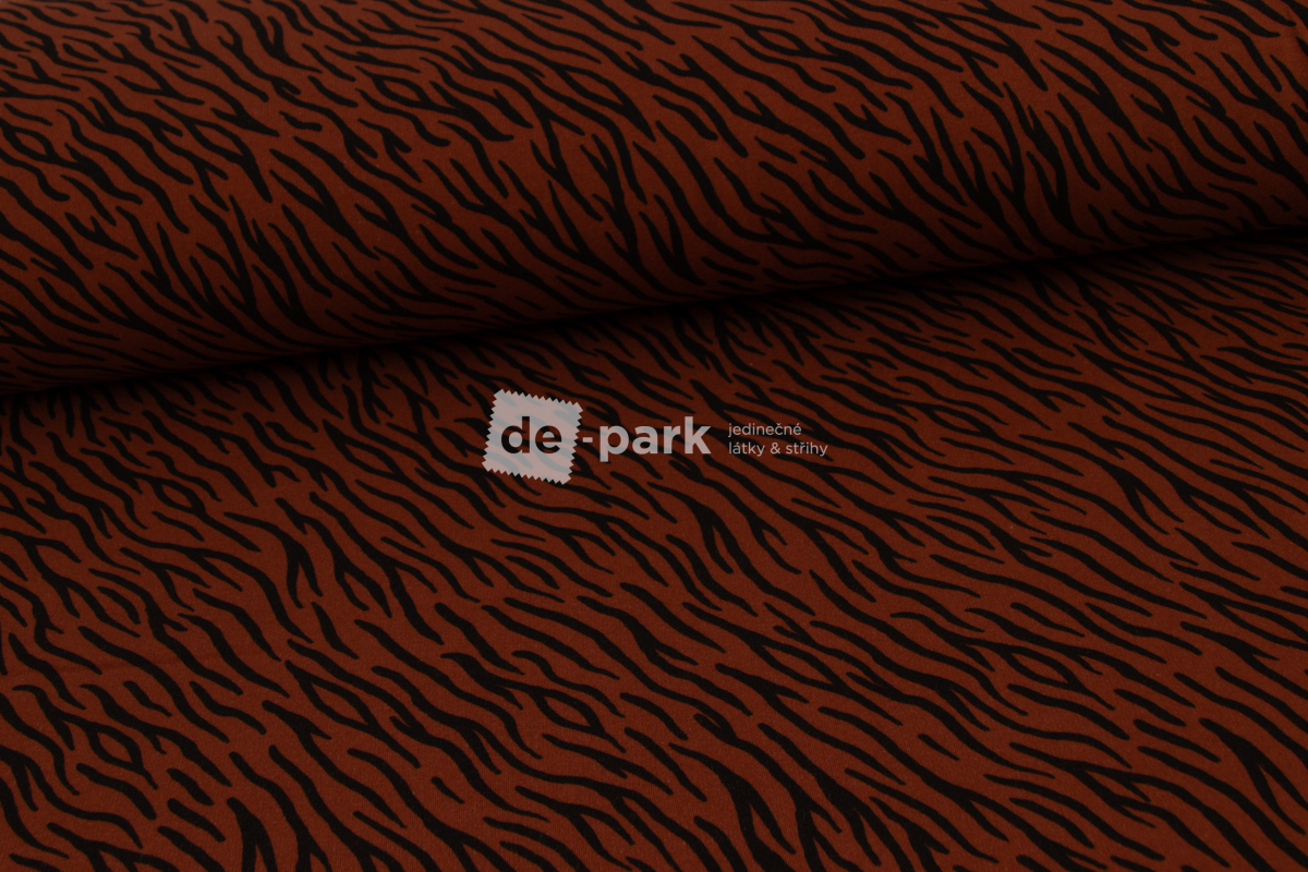 Počesaná teplákovina - Animal - hnědá