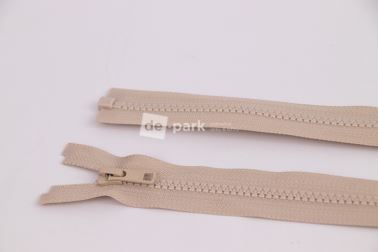 Zip YKK - kostěný dělitelný - bílá káva - 710