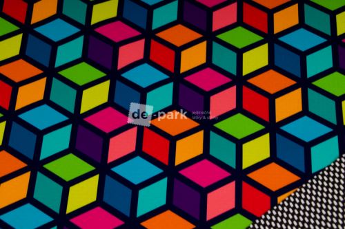 DESIGNED BY DE-PARK - Jarní softshell 18/12 - Geometry na modré
