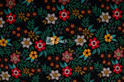 Letní softshell - Vyšívané květy (4)