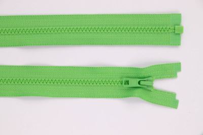 Zip YKK - kostěný dělitelný - limetková - 615