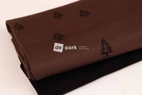 Balíček č.486 - Úplet oboulícní - Kolekce Les - čokoládově hnědá