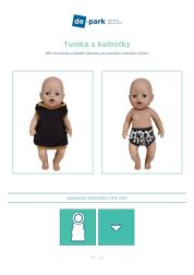 Papírový střih na panenku - Tunika a kalhotky Papírový střih na panenku - Tunika a kalhotky