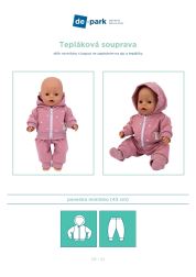 Papírový střih na panenku - Tepláková souprava Papírový střih na panenku - Tepláková souprava