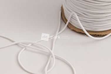 Guľatá gumička - biela - 2 mm