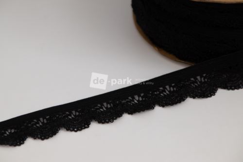 Elastická krajka na spodní prádlo - černá