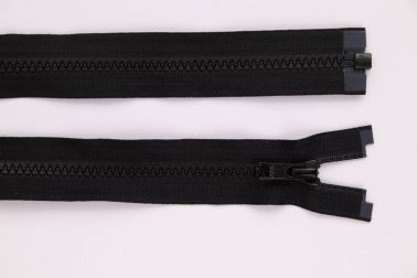 Zip YKK - kostený deliteľný - čierna - 999