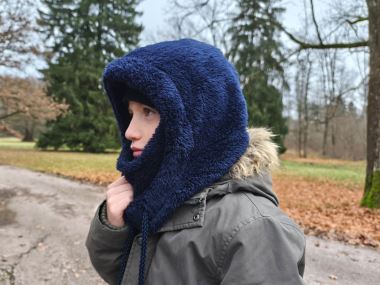 DOUBLEFACE FLEECE - černomodrá - kus - 0,50 m (1)