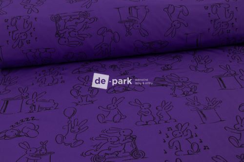 Zimní softshell 10/3 - Bob a Bobek - fialová