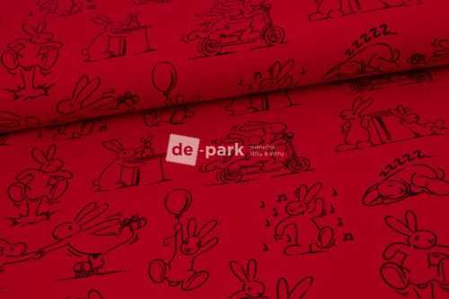 DESIGNED BY DE-PARK - Teplákovina - Bob a Bobek - červená
