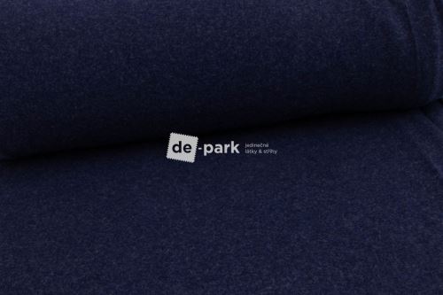 Fleece 100% MERINO - Melír - modrá