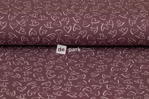 Úplet - Srdíčka na mauve