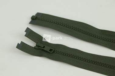 Zip YKK - 50cm - deliteľný - army khaki - 684