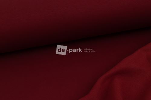 Počesaná teplákovina silná - vínová - kus - 0,70 m