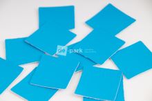 Koženkové štvorčeky - tyrkysová