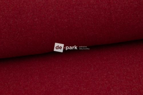 Fleece 100% MERINO - Melír - vínová