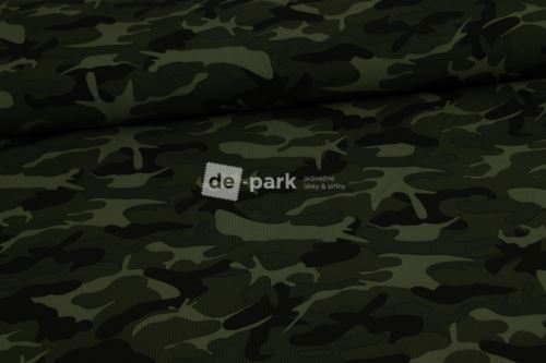 Kalhotový pružný softshell - Maskáč - army khaki