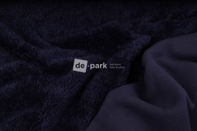 DOUBLEFACE FLEECE - černomodrá - 1 ks - 0,60 m (6)