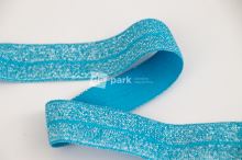 Lemovací pruženka s lurexem - tyrkysová - 659