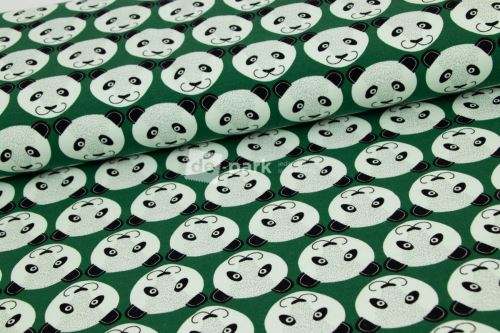 Teplákovina - Pandy na zelené - počesaná