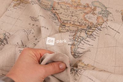 Dekorační tkanina - Mapa světa (8)
