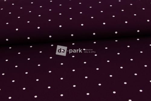 Úplet - Puntíčky - temně ostružinová - 449