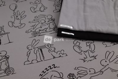 DIZAJNED BY DE-PARK - Teplákovina - Bob a Bobek - svetlo šedá - 851 (11)