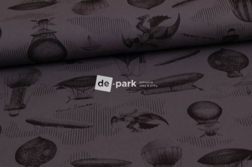 Teplákovina - Létající stroje Karel Zeman - antracitová - 888