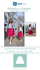 Papierový strih - Sabinka a Sabina vel.122-164 a XS-4XL