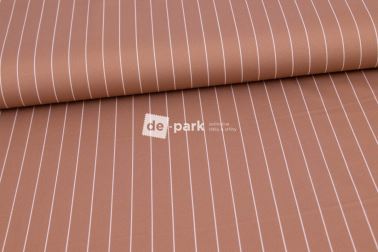 Popelín - Proužek cappuccino - 2.jakost
