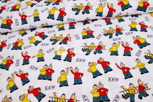 Bavlněné plátno - Pat a Mat