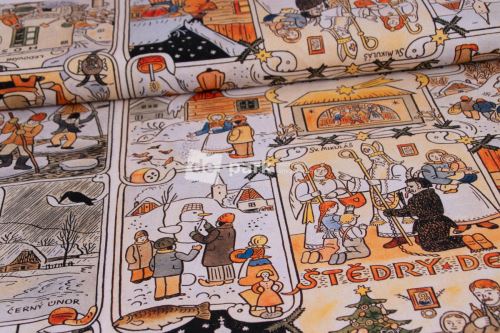 Úplet - Josef Lada - Cyklus měsíců - Zima