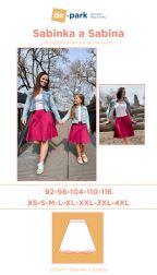 Papírový střih - Sabinka a Sabina vel.92-116 a XS-4XL