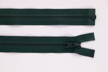 Zip YKK - kostěný dělitelný - lahvově zelená - 678