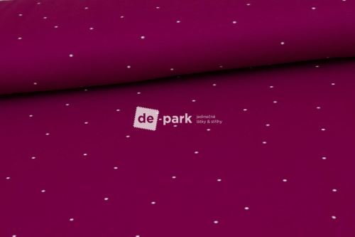 Úplet - Sem tam puntík - ostružinová - 438 Úplet - Sem tam puntík - ostružinová - 438