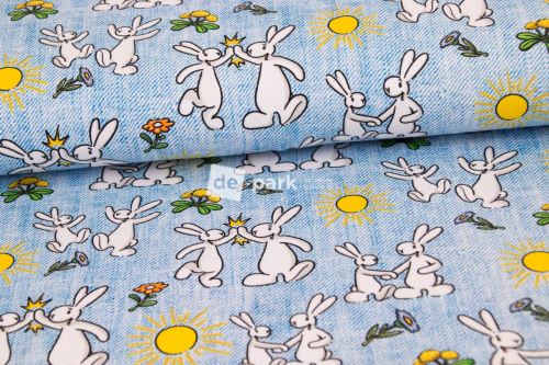 Úplet - Bob a Bobek - Pohodička - džínovina světle modrá