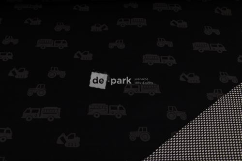 Jarní softshell 18/12 - Reflexní auta - černá - 999 - 1 ks - 0,49 m