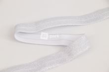 Lemovací pruženka s lurexem - bílá - 1001