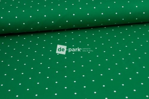 Teplákovina - Puntíčky - trávově zelená - 617