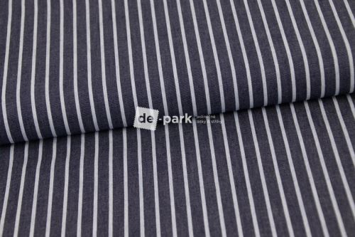 Džínovina Chambray - Proužek - modrá