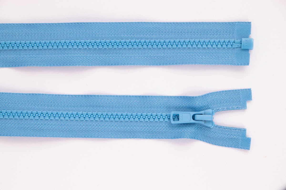 Zip YKK - 55 cm - dělitelný - modrá - 551