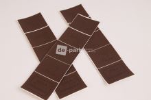 Koženkové štítky - Sada nápisů - čokoládová