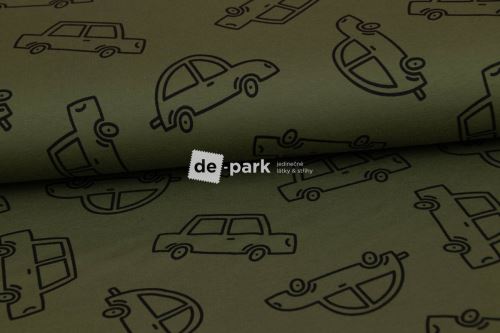 Teplákovina - Černá autíčka