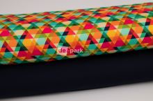 Počesaný funkční úpet - Trojúhelníky barevné (1)