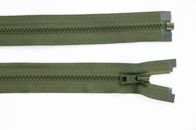 Zip YKK - kostěný dělitelný - army khaki - 684