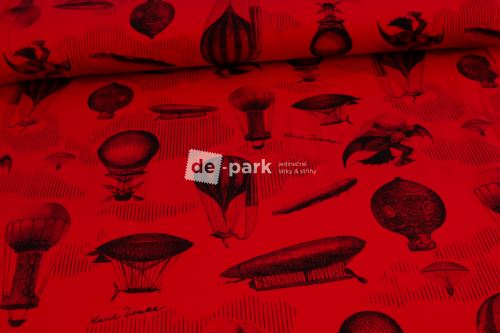 Úplet - Létající stroje Karel Zeman - červená - 337