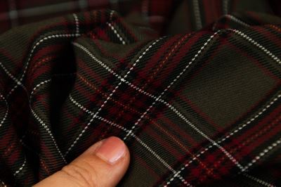 Tartan - skotská kostka - khaki (6)