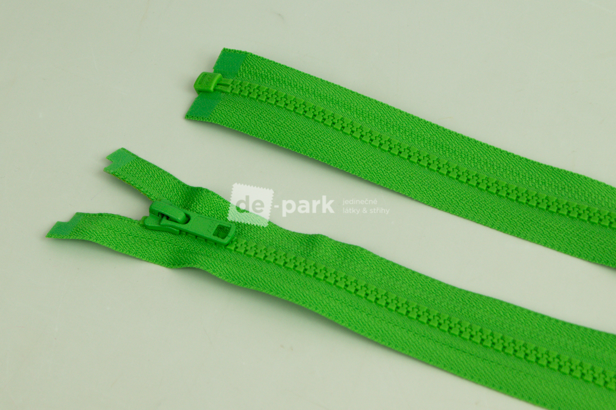 Levně Zip YKK - 55 cm - dělitelný - limetkový - 615