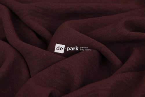 Mačkaná pružná viskoza - čokoládová