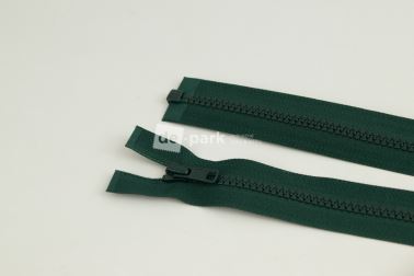 Zip YKK - kostený deliteľný - fľaškovo zelená - 678